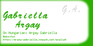 gabriella argay business card